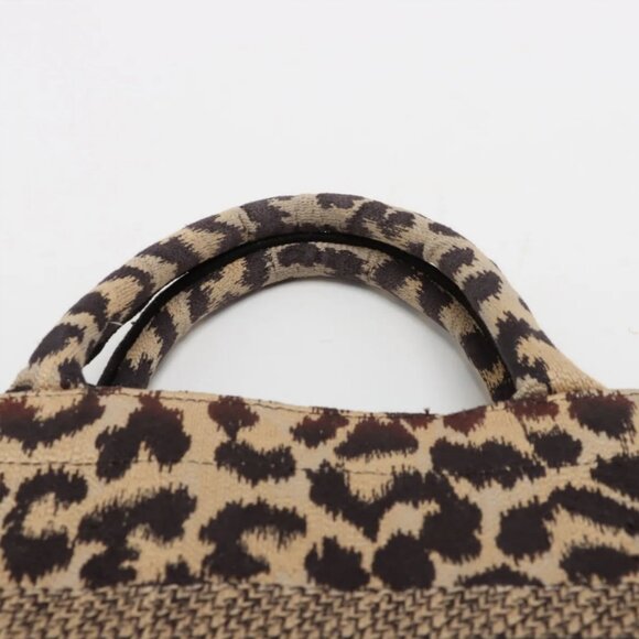 Christian Dior Leopard Small Canvas Book Tote Bag - Picture 6 of 11